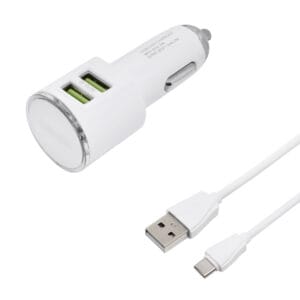 PUNJAČ 2U1 LDNIO BRZI 2*USB 3,4A + USB TIP C BIJELI