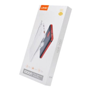 PRENOSIVA LDNIO 10000 mAh + KABELI MIKRO LIGHTNING TIP C CRNO CRVENA