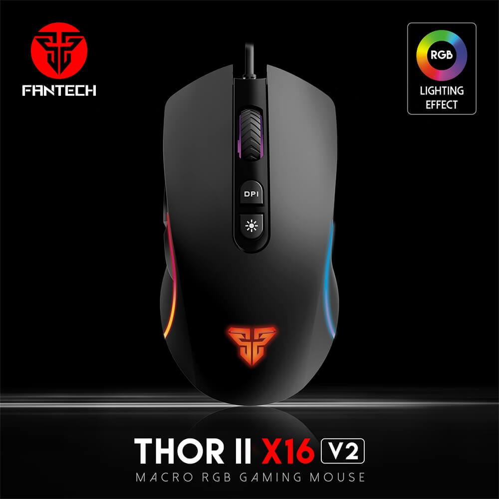 MIŠ GAMING ŽIČNI FANTECH 12800 DPI THOR II X16 V2