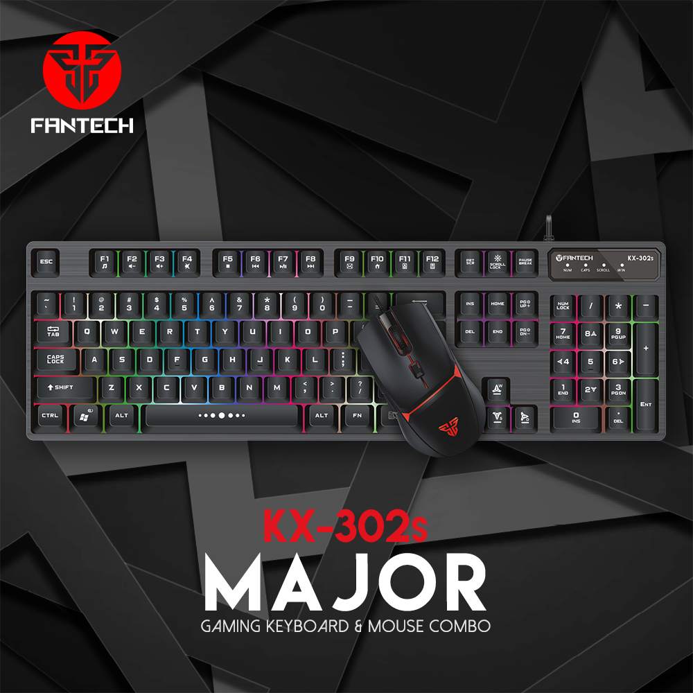 SET ŽIČNI MIŠ I TIPKOVNICA GAMING FANTECH MAJOR KX302S